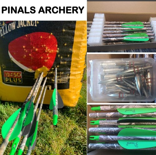 Archery Carbon Hunting Arrows - 28" to 30" Spine 300-400 for Compound & Recurve Bow | Pack of 12