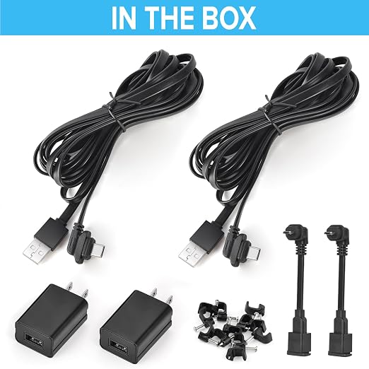 delilyn 2Pack 10ft/3m Power Cable and Adapter