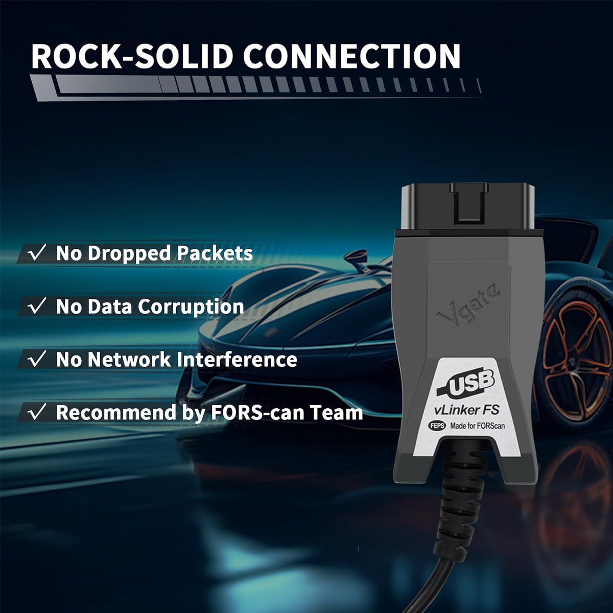 VGATE vLinker FS USB FORScan OBD2 Adapter for HS/MS-CAN Auto Switch, Wire OBD2 USB FORScan Adapter Code Readers & Scanner Diagnostic Tools