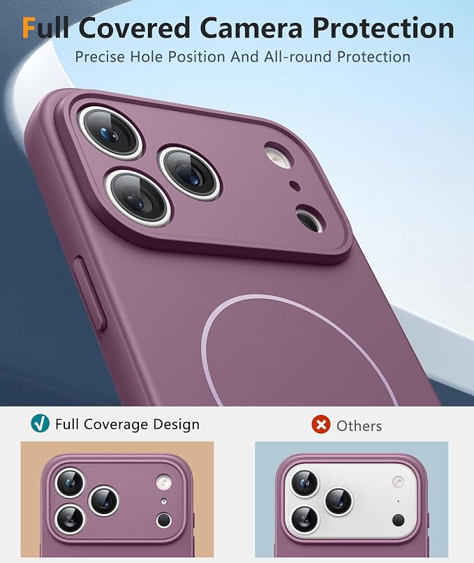 FNTCASE for iPhone 17 Pro Case: Integrated Silicone Phone Cases