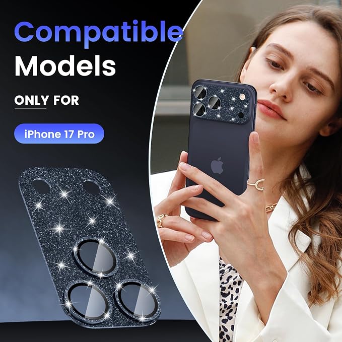 Tensea for iPhone 17 Pro Camera Lens Protector, Metal Aluminum Alloy Tempered