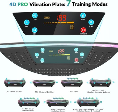 EvoSpark Vibration Plate Exercise Machine - Dual Motor 3D & 4D Whole Body Vibration for Weight Loss | Home Workout Equipment