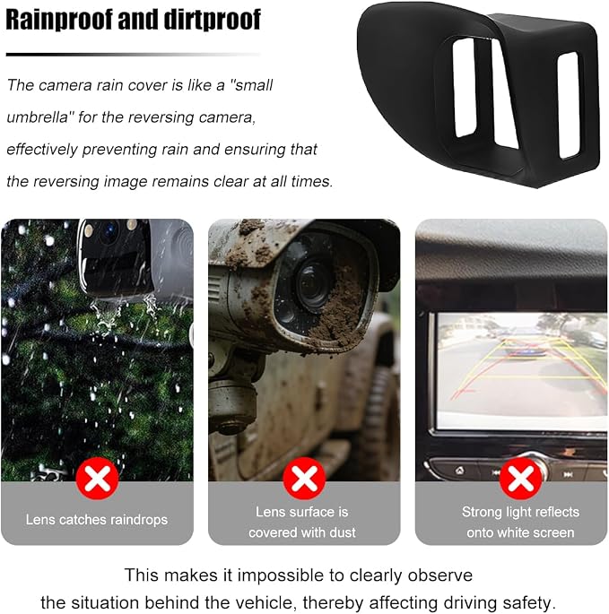 Car Rear View Backup Camera Cover, Silicone Adhesive Vehicle Reversing Cameras