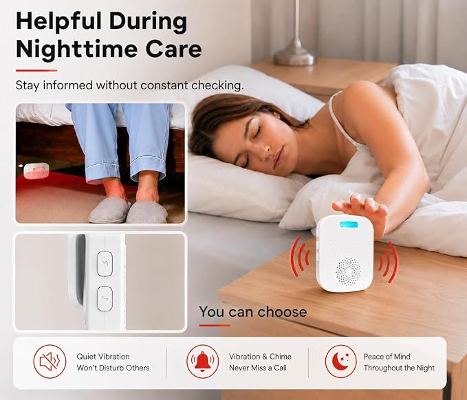 CallToU Bed Alarm for Elderly Adults Sensor Alarm and Fall Prevention for