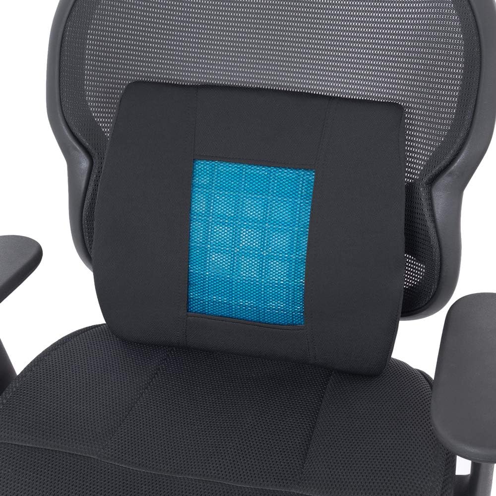 Motor Trend Cooling Car Lumbar Support Cushion - Made with Memory Foam for Maximum Coccyx Comfort & Back Tailbone Pain Relief, Ideal for Car and Office Chairs (MTCG-100)