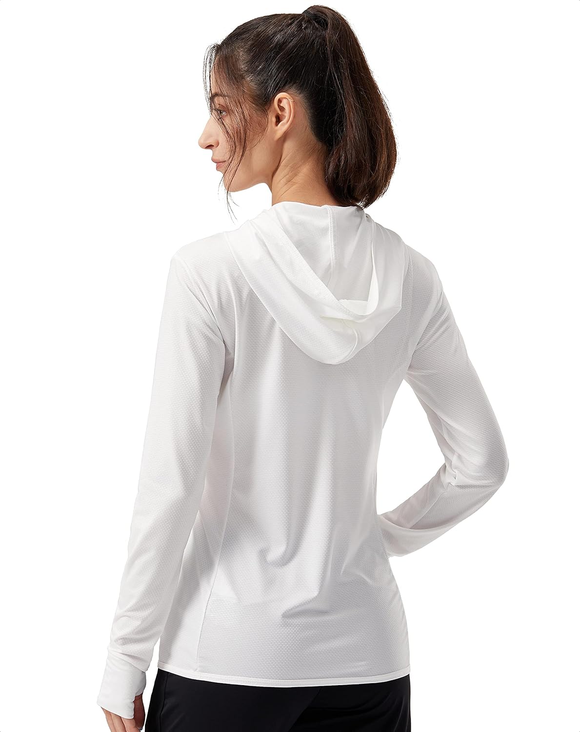 Soothfeel Women's Lightweight UPF 50+ Sun Protection Hoodie Jacket | Long Sleeve Hiking Shirt with Pocket