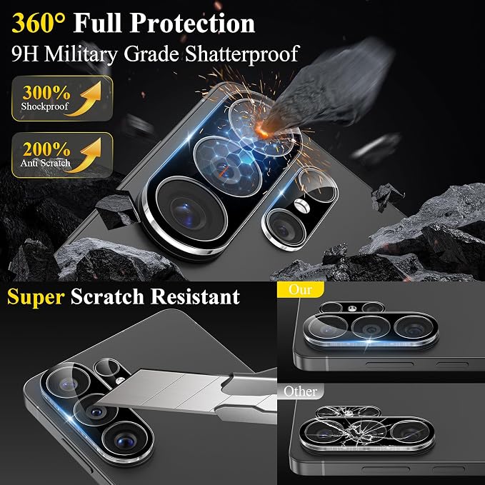 4 Pack for Samsung Galaxy S26 Ultra Camera Lens Screen Protector, 9H Tempered