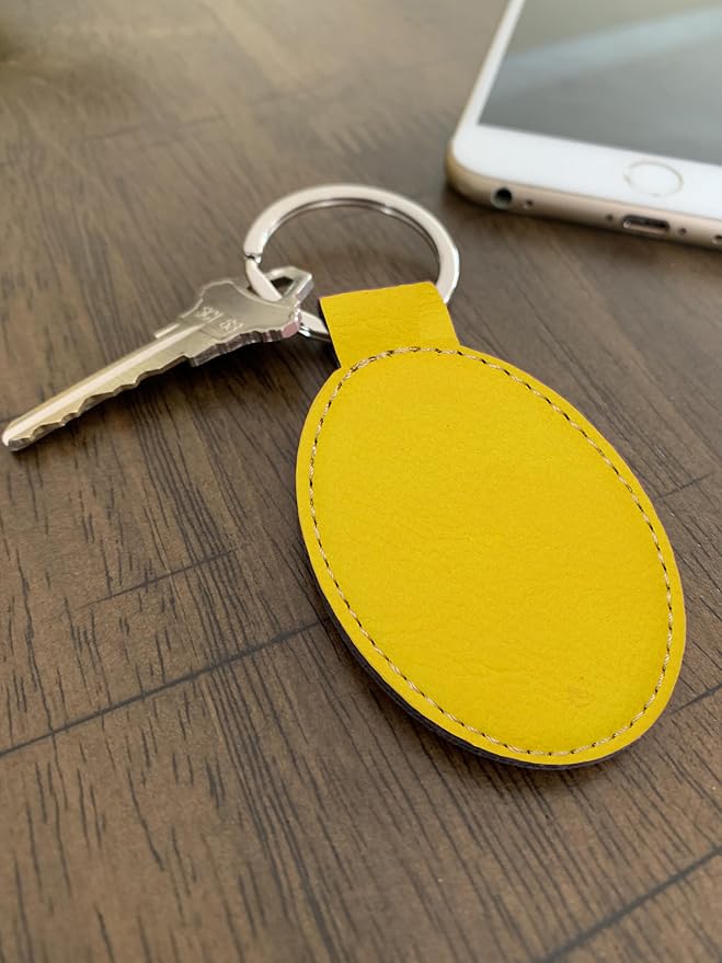LaserGram Oval Keychain, Disc Golf, Personalized Engraving Included