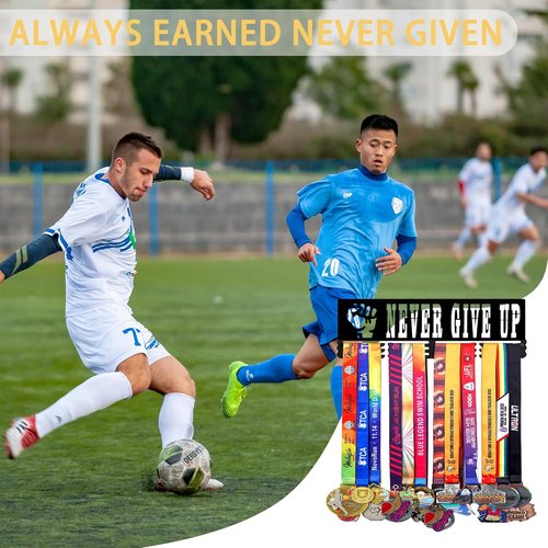 Goutoports Medal Hanger Display Rack - Personalized Award & Ribbon Organizer for 60 Medals | Wall Mount