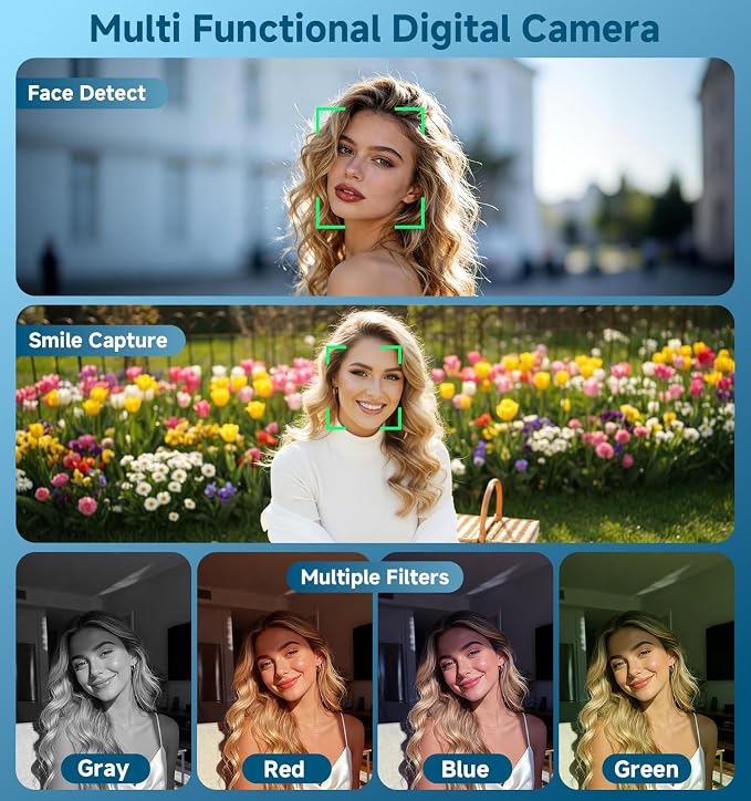 Digital Camera, 2026 Upgraded 56MP Dual Screens Camera