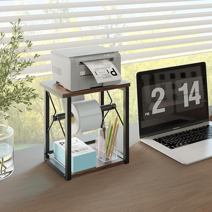 Label Holder for Rolls and Fan-Fold Labels, Shipping Thermal Label Holder