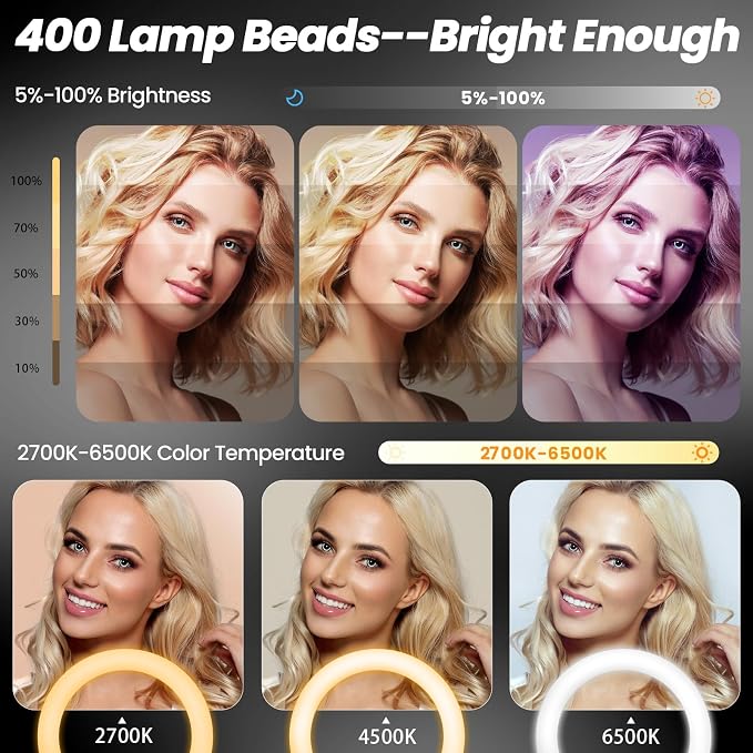 18" Foldable Ring Light with Stand