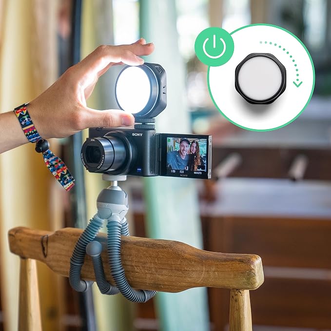 Joby Beamo Reel LED Light for Content Creator for Compact Mirrorless Cameras or