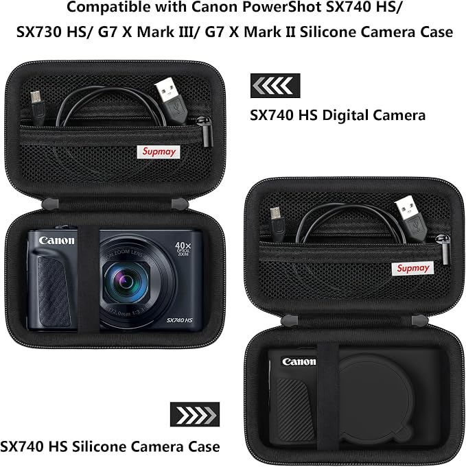 Hard Carrying Case for Canon PowerShot SX740 HS/ SX730 HS/ SX720 HS/ SX620 HS/