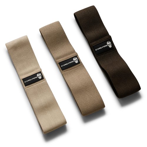 Gymreapers Hip Bands for Booty Workouts | Non Slip Fabric Band Set with 3 Levels - Resistance Bands for Legs & Hip - for Men & Women (Nude)