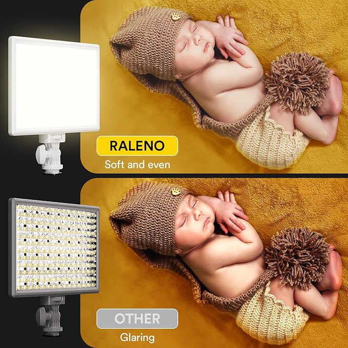 RALENO LED Video Light, CRI>95 2500K-6500K Photo Lights