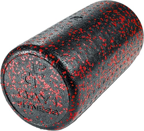 Day 1 Fitness Muscle Foam Roller - High Density Sports Massage for Deep Tissue Relief | Speckled Red, 12”