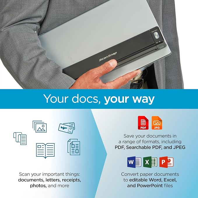ScanSnap iX100 Wireless Mobile Portable Scanner