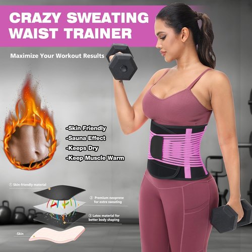 KOOCHY Waist Trainer - Adjustable Sweat Band for Tummy Control & Weight Loss | Unisex Fitness Belt