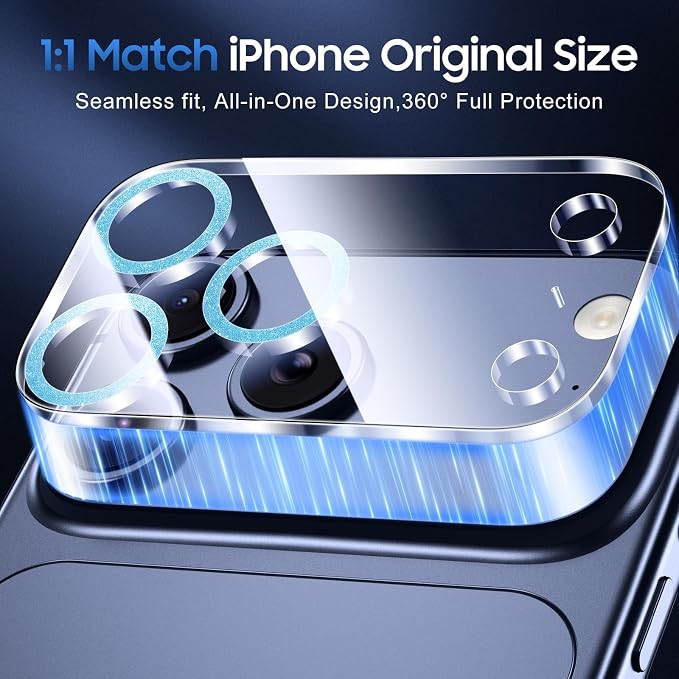 UniqueMe Compatible for 3 Pack iPhone 17 Pro Max Camera Lens Protector
