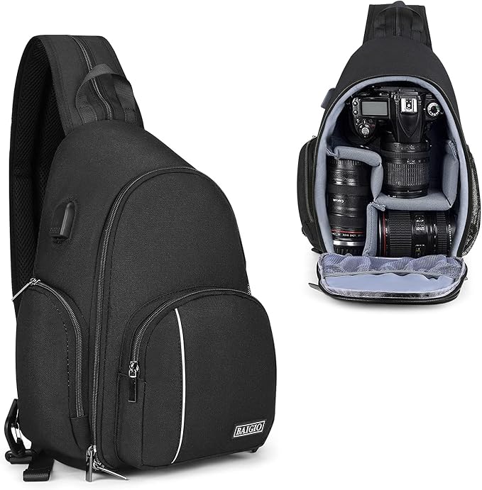 BAIGIO Camera Sling Bag Small Camera Backpack