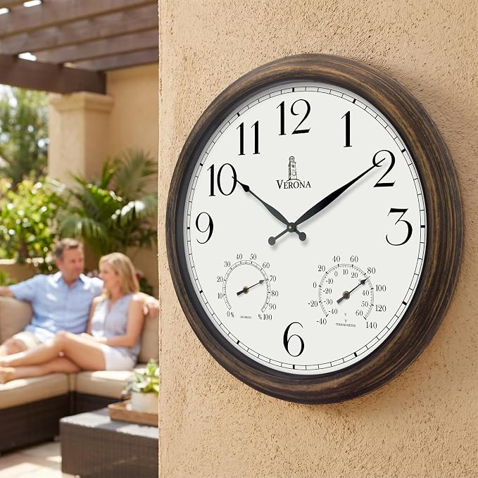 Outdoor Clocks for Patio Large Waterproof