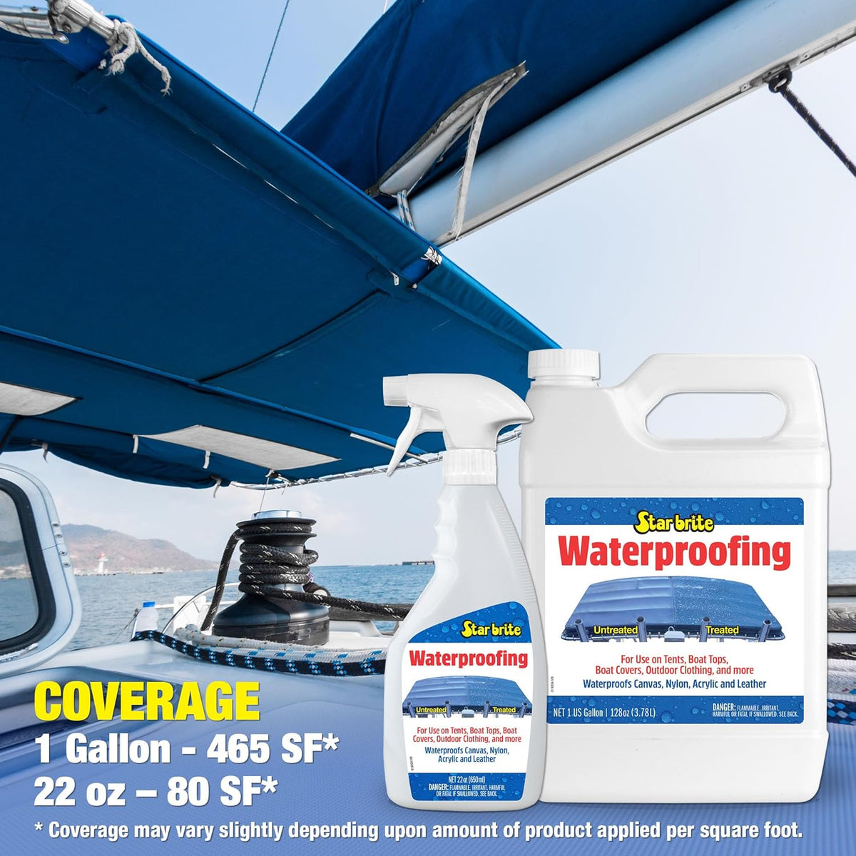 Star Brite Waterproofing Spray - UV Protection & Stain Repellent for Boat Covers, Tents & More