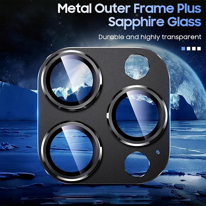 Uyiton Compatible with iPhone 15 Pro/iPhone 15 Pro Max Camera Lens Protector