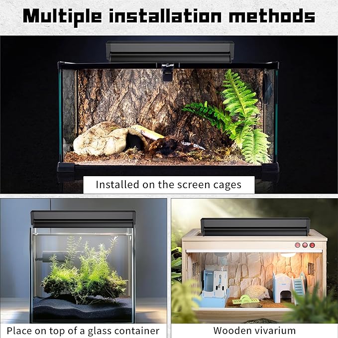T5 UVB Reptile Lighting Fixture, UVB Light for Reptiles, 24W 5.0 UVB Lighting Combo Kit for Desert & Tropical Reptiles (Lizard, Bearded Dragon, Tortoise), 22INCH