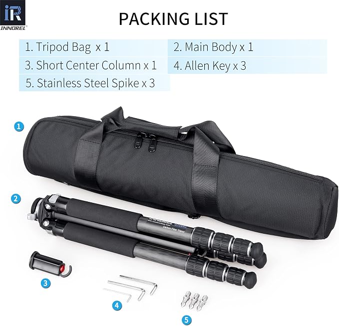 Carbon Fiber Tripod-INNOREL GT284C Professional Compact Portable Tripod