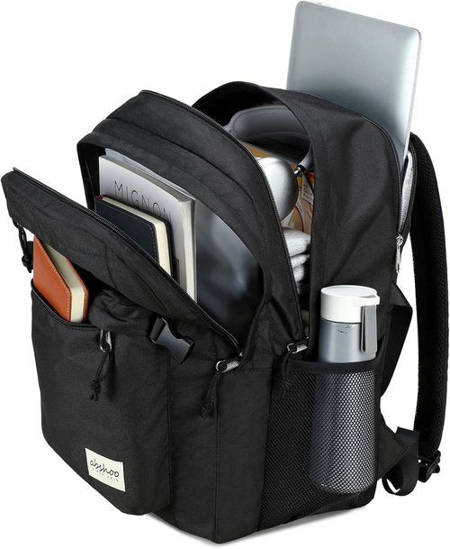Abshoo 32L Backpack - Stylish School & College Bookbag | Casual Travel Daypack in Black