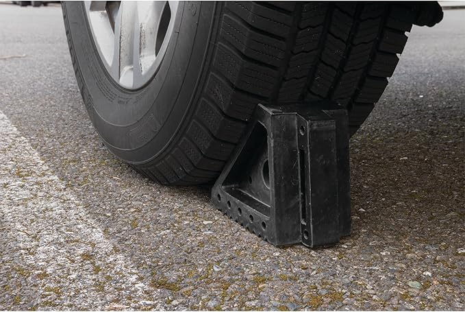 Performance Tool W41001 All Weather, Oil Resistant Solid Rubber Wheel Chock for Car, Travel Trailers, RV, Truck, and ATV