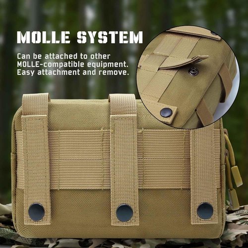 1000D Tactical Molle Pouches by [Brand Name] - Water-Resistant Utility Admin Pouch | 2 Pack for Vests & Backpacks