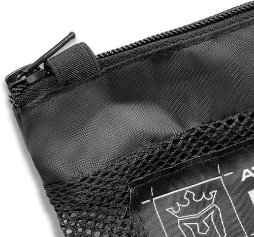 Meister Athlete Wash Bag - Durable Mesh Sports Laundry Bag with Zipper Lock - Black