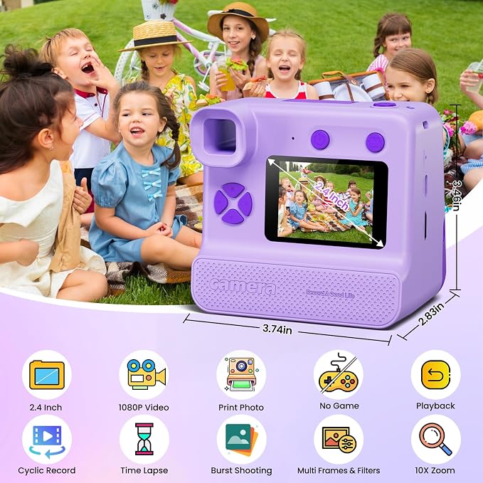 Kids Camera Instant Print, Christams Birthday Gifts