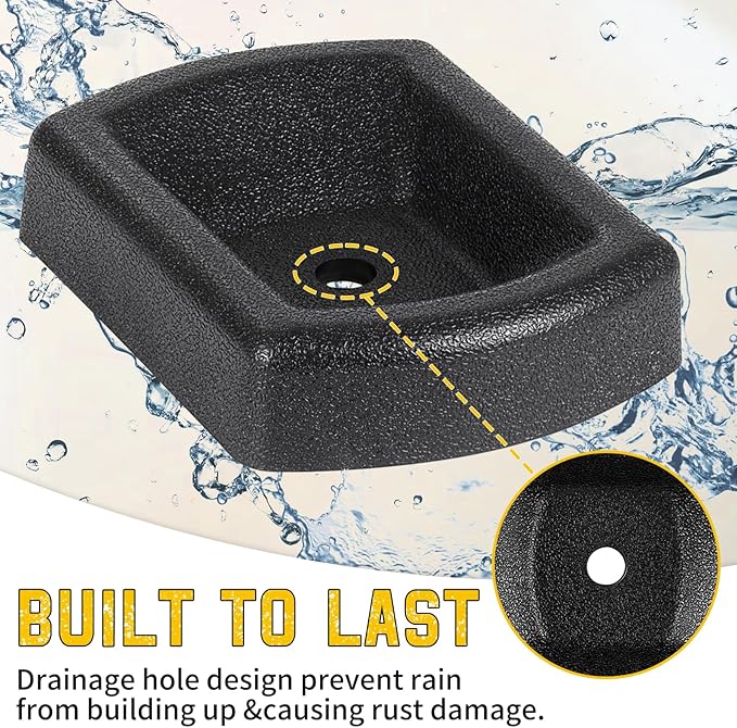 Rubber Wheel Dock for Trailer, Heavy Duty Jack Wheel Chock Stopper Fits 6" Caster, Travel Trailer Wheel Dock Jack Wheel Stabilizer for RV, Boat, Camper and Caravans