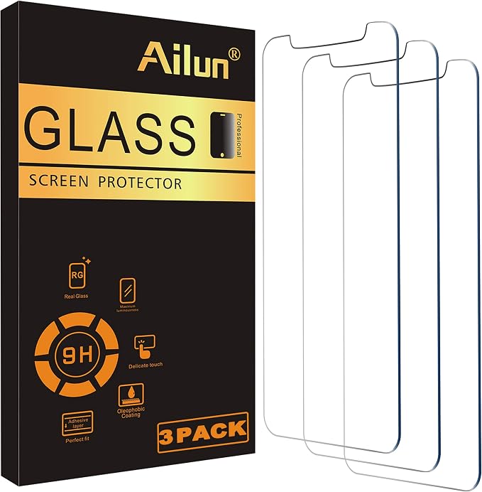 Ailun Screen Protector for iPhone 12 / iPhone 12 Pro 2020 6.1 Inch 3 Pack Case
