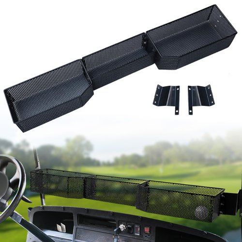 CYOOYC Golf Cart Front Inner Basket for EZGO TXT RVX VALOR Yamaha G29 Drive2 G16-G22 Club Car DS Tempo Modular Mesh Storage Tray Organizer for Extended Space (EZGO TXT 1994-2013)