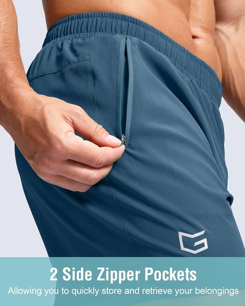 G Gradual Men's Athletic Running Shorts - Quick Dry with Zipper Pockets | Available in 5", 7", and 9" Sizes