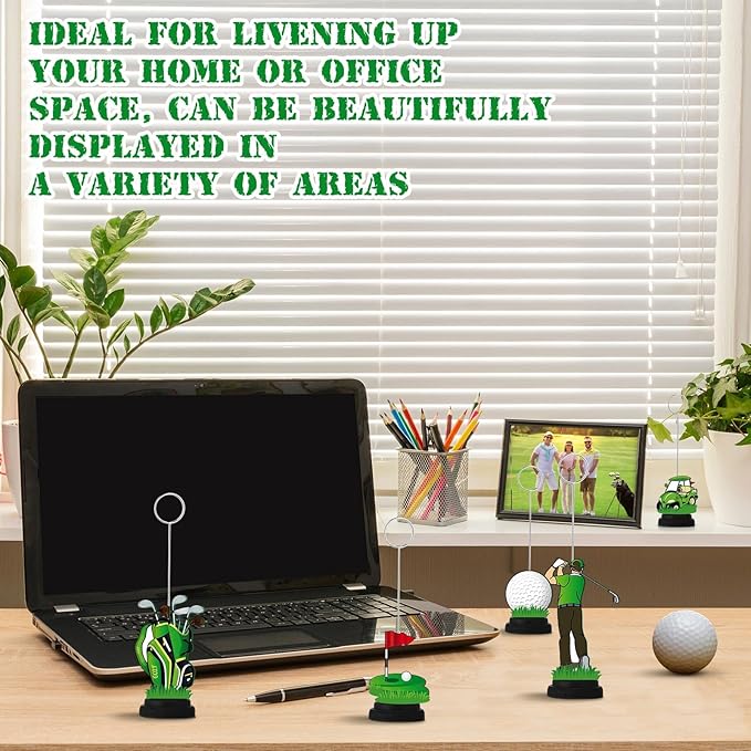 5 Pcs Golf Ball Photo Balloon Holder Table Centerpieces Holders Golf Themed Decoration Place Card Holder Photo Clips Holder for Home Birthday Wedding Party Decor