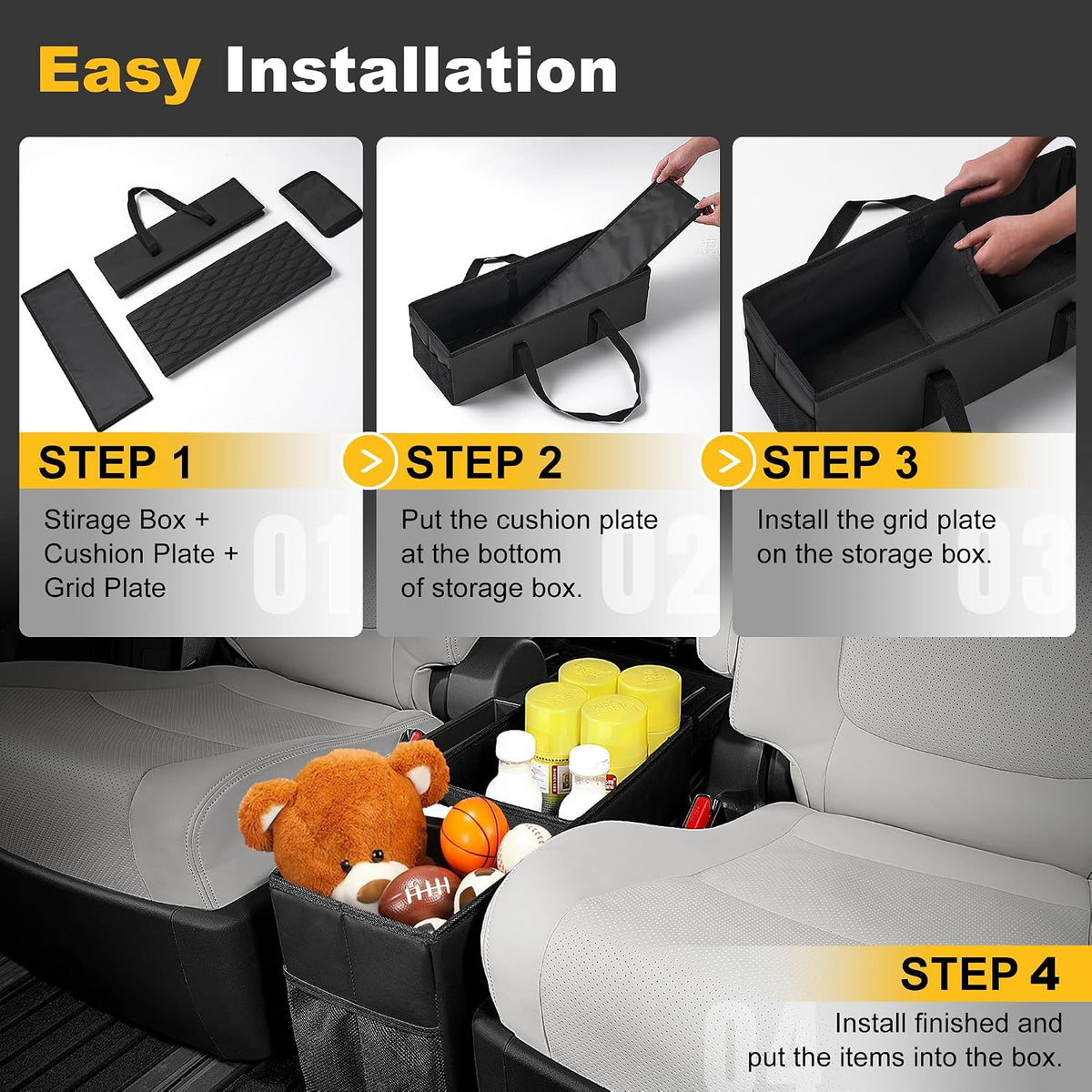 TTX LIGHTING Car Seat Organizer Fit for Kia Telluride 2020-2025 2026