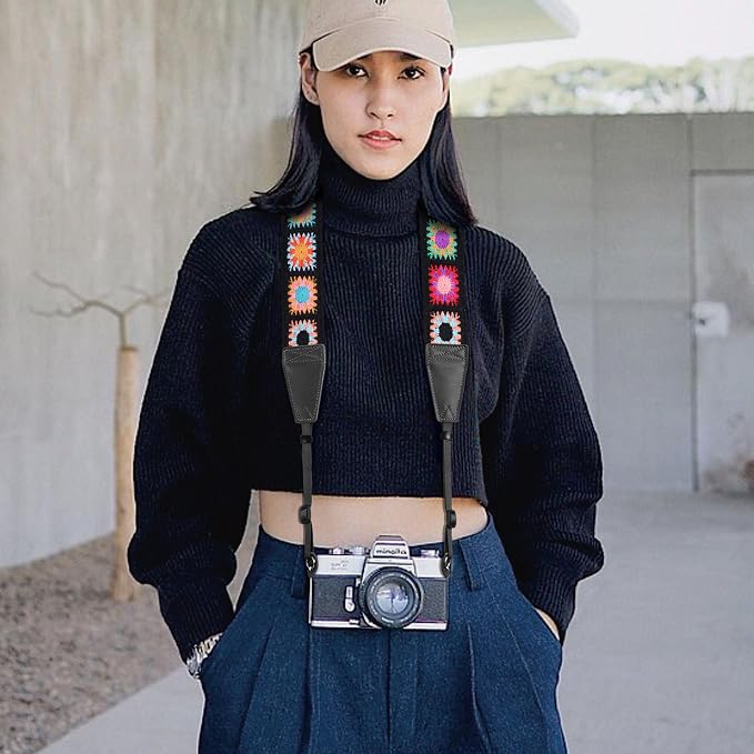 Padwa Lifestyle Colorful Crochet Camera Strap