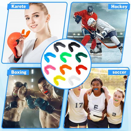 Frienda Sport Mouth Guards - 10 Pcs Gum Shield for Boxing, Basketball, Football & More | Durable Teeth Armor