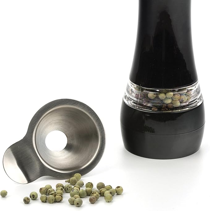 RSVP International Endurance Collection Kitchen Spice Jar/Oil Bottle Funnel, Stainless Steel and Dishwasher Safe, Angled Spout
