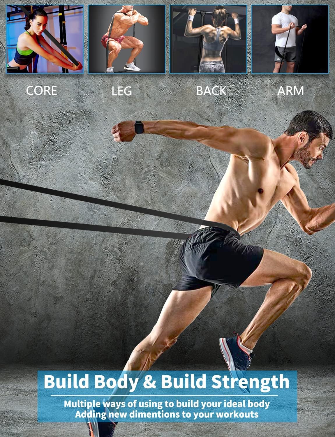 Skiennix Pull Up Bands - Resistance Bands Set for Men & Women | Ideal for Muscle Training & Physical Therapy