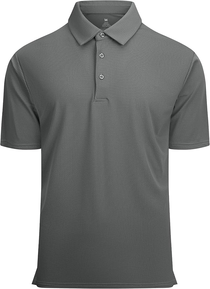Alex Vando Mens Golf Shirt Moisture Wicking Quick-Dry Short Sleeve Casual Polo Shirts for Men