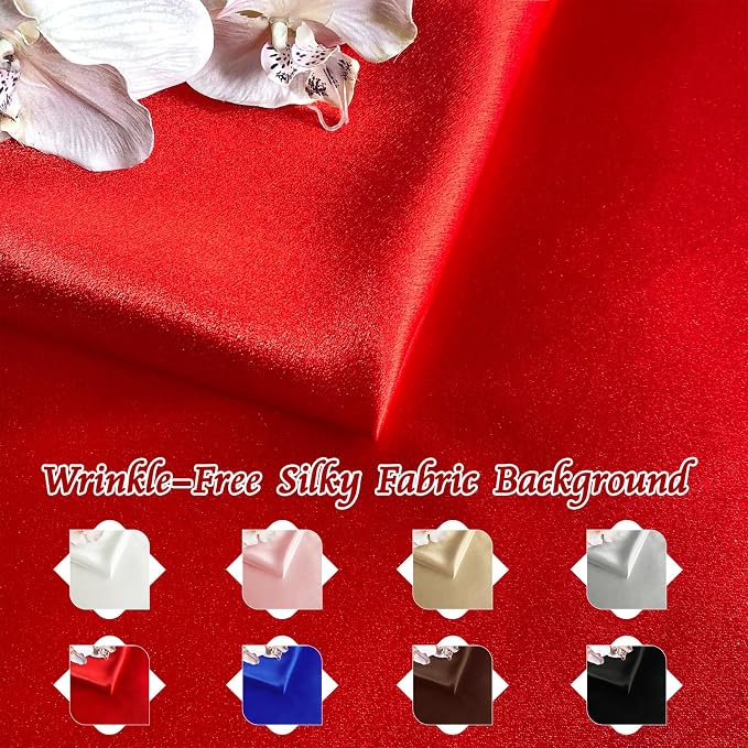 RUDONG M Satin Photography Backdrop 3.3x2.5ft
