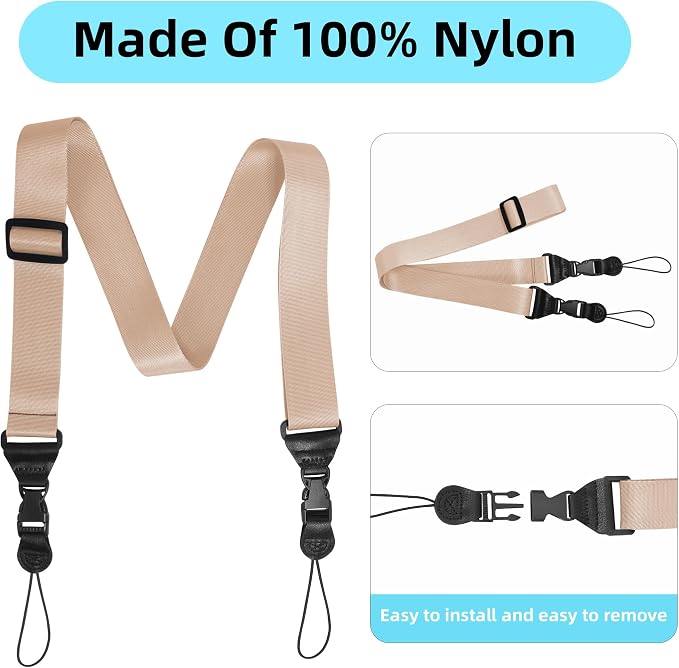 Adjustable Shoulder Strap:Comfortable iPad Strap Nylon Neck Lanyard