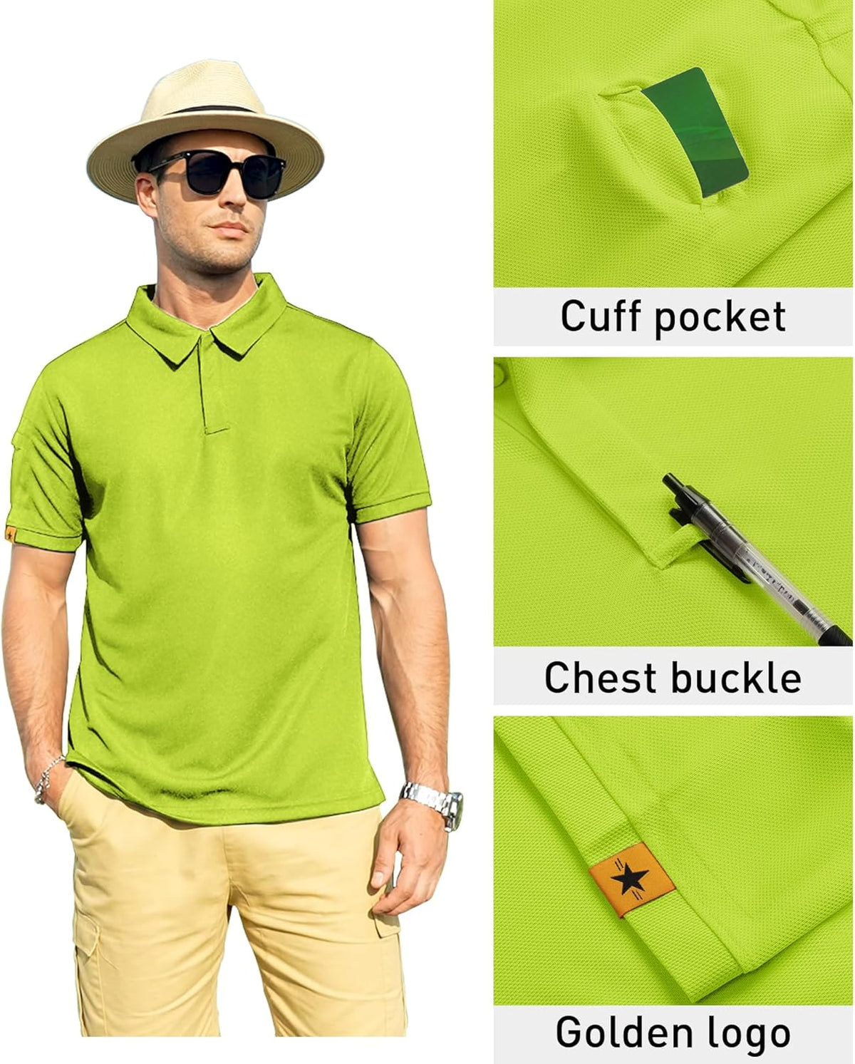 ZITY Men's Polo Shirt - Short Sleeve Athletic T-Shirt for Casual Golf & Sports | Stylish Collared Design
