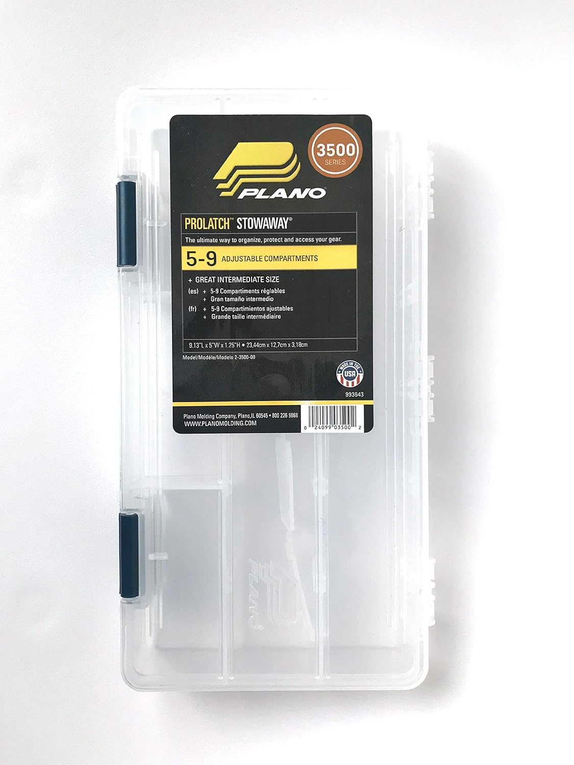 Plano Tackle Boxes - 4 Pack of 3500 Prolatch Stowaway Utility Boxes for Fishing Storage - Blue